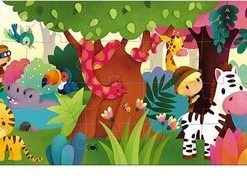 Janod Puzzel - Panorama Jungle Met Poster -Goedkope puzzels winkel 550x192 2