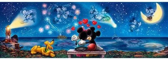 Clementoni - Panorama High Quality Collectie Puzzel - Disney Mickey & Minnie - 1000 Stukjes, Puzzel Volwassenen 2 Clementoni - Panorama High Quality Collectie Puzzel - Disney Mickey & Minnie - 1000 Stukjes, Puzzel Volwassenen - Afbeelding 2