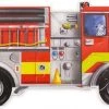 Melissa & Doug Vloerpuzzel Brandweerauto (24 Stukjes, 1,20 M Lang)
