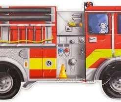 Melissa & Doug Vloerpuzzel Brandweerauto (24 Stukjes, 1,20 M Lang)