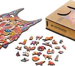 UNIDRAGON Houten Puzzel Dier - Voorzichtige Lynx- 187 Stukjes - Medium 22x33 Cm -Goedkope puzzels winkel 550x215 1