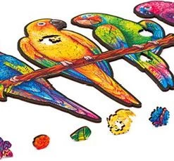 UNIDRAGON Houten Puzzel Dier - Speelse Papegaaien - 193 Stukjes - Medium 44x25 Cm 19 UNIDRAGON Houten Puzzel Dier - Speelse Papegaaien - 193 Stukjes - Medium 44x25 Cm -Goedkope puzzels winkel 550x229