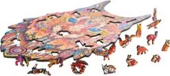 UNIDRAGON Houten Puzzel Dier - Voorzichtige Lynx- 187 Stukjes - Medium 22x33 Cm -Goedkope puzzels winkel 550x246 1
