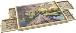 FEDEC Puzzelplaat Met Lades - 76x57cm - Voor 1000 Stukjes - Hout -Goedkope puzzels winkel 550x246
