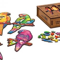 UNIDRAGON Houten Puzzel Dier - Speelse Papegaaien - 193 Stukjes - Medium 44x25 Cm 21 UNIDRAGON Houten Puzzel Dier - Speelse Papegaaien - 193 Stukjes - Medium 44x25 Cm -Goedkope puzzels winkel 550x259