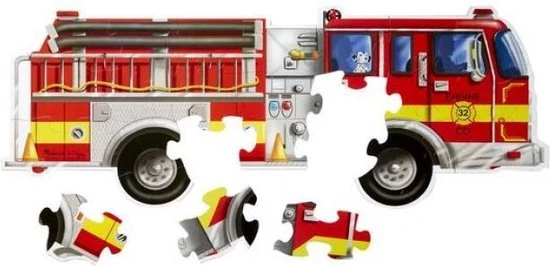 Melissa & Doug Vloerpuzzel Brandweerauto (24 Stukjes, 1,20 M Lang) 4 Melissa & Doug Vloerpuzzel Brandweerauto (24 Stukjes, 1,20 M Lang) - Afbeelding 4