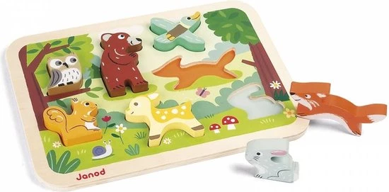 Janod Chunky Puzzel Bosdieren 7 Janod Chunky Puzzel Bosdieren - Afbeelding 7