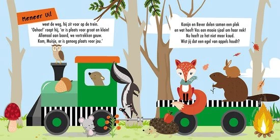 Fiona Huisman Bosdieren - Boek + Treinpuzzel 2 Fiona Huisman Bosdieren - Boek + Treinpuzzel - Afbeelding 2