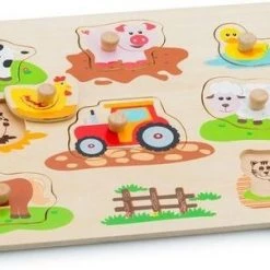 New Classic Toys Houten Legpuzzel Boerderij - 8 Puzzelstukjes - FSC 100%-gecertificeerd Hout -Goedkope puzzels winkel 550x303 1