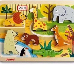 Janod Chunky Puzzel De Dierentuin -Goedkope puzzels winkel 550x312 2