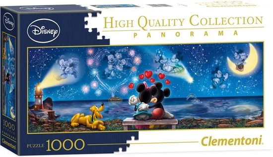 Clementoni - Panorama High Quality Collectie Puzzel - Disney Mickey & Minnie - 1000 Stukjes, Puzzel Volwassenen 1 Clementoni - Panorama High Quality Collectie Puzzel - Disney Mickey & Minnie - 1000 Stukjes, Puzzel Volwassenen