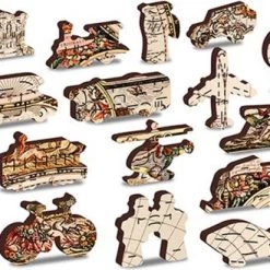 Wooden City - 2in1 - Houten Legpuzzel - Antique World Map - 37,5x25,4cm -Goedkope puzzels winkel 550x329 2