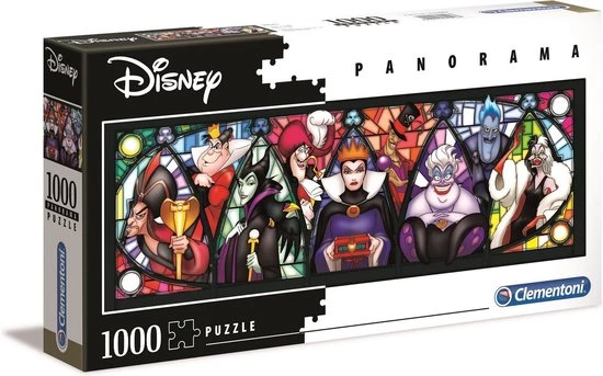 Clementoni - Disney Panorama High Quality Collectie Puzzel - Slechterikken - 1000 Stukjes, Puzzel Volwassenen 3 Clementoni - Disney Panorama High Quality Collectie Puzzel - Slechterikken - 1000 Stukjes, Puzzel Volwassenen - Afbeelding 3