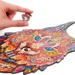 UNIDRAGON Houten Puzzel Dier - Voorzichtige Lynx- 187 Stukjes - Medium 22x33 Cm -Goedkope puzzels winkel 550x343 8