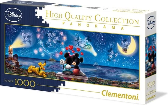 Clementoni - Panorama High Quality Collectie Puzzel - Disney Mickey & Minnie - 1000 Stukjes, Puzzel Volwassenen 3 Clementoni - Panorama High Quality Collectie Puzzel - Disney Mickey & Minnie - 1000 Stukjes, Puzzel Volwassenen - Afbeelding 3