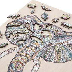 Grafix Houten Puzzel Olifant | Unieke Puzzelstukjes In Vorm Van Dieren | 137 Puzzelstukjes | Puzzel Voor Kinderen En Volwassenen | Formaat 30 X 22.5 CM | Cadeau Voor Jong En Oud -Goedkope puzzels winkel 550x346
