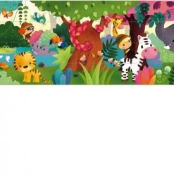 Janod Puzzel - Panorama Jungle Met Poster -Goedkope puzzels winkel 550x353 1