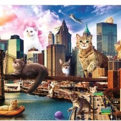 Trefl Katten In New York Puzzel - 1000 Stukjes -Goedkope puzzels winkel 550x355 1