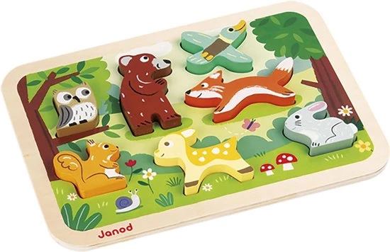 Janod Chunky Puzzel Bosdieren 9 Janod Chunky Puzzel Bosdieren - Afbeelding 9