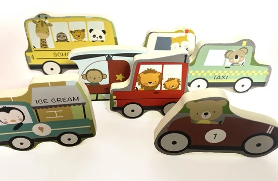 Mint And Milo Houten Voertuigen Puzzel - HOUTEN VOERTUIGEN PUZZEL MET DIEREN - HOUTEN VORMENPUZZEL MET AUTO'S - Houten Auto Puzzel - Houten Puzzel Vanaf 2 Jaar - Educatief Speelgoed - MET EEN GRATIS ABC POSTER KAART ERBIJ 5 Mint And Milo Houten Voertuigen Puzzel - HOUTEN VOERTUIGEN PUZZEL MET DIEREN - HOUTEN VORMENPUZZEL MET AUTO'S - Houten Auto Puzzel - Houten Puzzel Vanaf 2 Jaar - Educatief Speelgoed - MET EEN GRATIS ABC POSTER KAART ERBIJ - Afbeelding 5