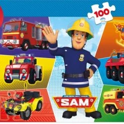 Trefl Brandweerman Sam Puzzel - 100 Stukjes -Goedkope puzzels winkel 550x360 3