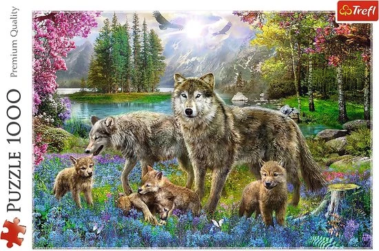 Trefl Wolvenfamilie Puzzel - 1000 Stukjes 4 Trefl Wolvenfamilie Puzzel - 1000 Stukjes - Afbeelding 4