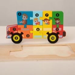 Heppiedepeppie Kids-Kinderpuzzel-Schoolbus-3D-Hout -Goedkope puzzels winkel 550x366 17