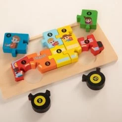 Heppiedepeppie Kids-Kinderpuzzel-Schoolbus-3D-Hout -Goedkope puzzels winkel 550x366 18