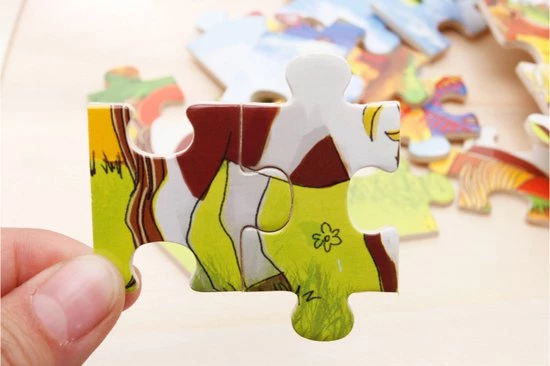 Aslan? 4 Houten Puzzels Van 40 En 60 Stukjes - Dieren - Boerderijdieren, Jungle, Waterdieren - Voordeelverpakking 3 Aslan? 4 Houten Puzzels Van 40 En 60 Stukjes - Dieren - Boerderijdieren, Jungle, Waterdieren - Voordeelverpakking - Afbeelding 3