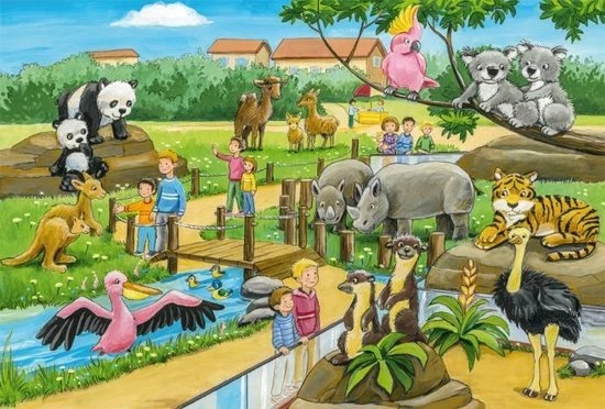 Schmidt 3-in-1 Puzzel Een Dagje Dierentuin Junior 4-delig 3 Schmidt 3-in-1 Puzzel Een Dagje Dierentuin Junior 4-delig - Afbeelding 3