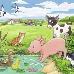 Ravensburger Puzzel Jonge Dieren Op Het Platteland - 2x12 Stukjes - Kinderpuzzel -Goedkope puzzels winkel 550x378 3