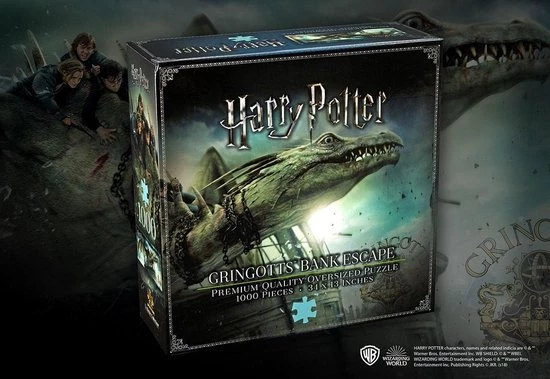 Noble Collection Harry Potter Puzzel - Legpuzzel - Gringotts Bank Escape - 1.000 Stukjes 4 Noble Collection Harry Potter Puzzel - Legpuzzel - Gringotts Bank Escape - 1.000 Stukjes - Afbeelding 4