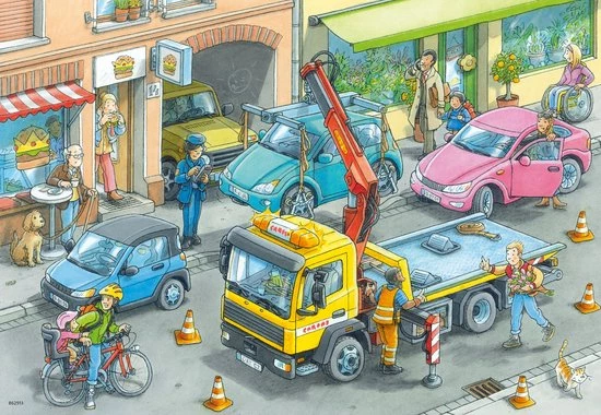 Ravensburger Puzzel Vuilniswagen En Sleepwagen - 2 X 24 Stukjes 3 Ravensburger Puzzel Vuilniswagen En Sleepwagen - 2 X 24 Stukjes - Afbeelding 3