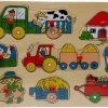 Big Tree Vormenpuzzel Boerderij Junior 30 X 22 Cm Hout 9-delig