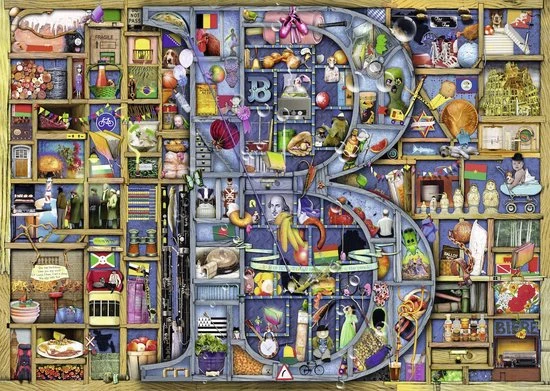 Ravensburger Puzzel Colin Thompson Awesome Alphabet "B" - Legpuzzel - 1000 Stukjes 2 Ravensburger Puzzel Colin Thompson Awesome Alphabet "B" - Legpuzzel - 1000 Stukjes - Afbeelding 2