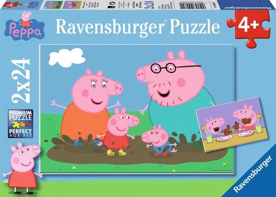 Ravensburger Puzzel Peppa Pig - 2x24 Stukjes - Kinderpuzzel 2 Ravensburger Puzzel Peppa Pig - 2x24 Stukjes - Kinderpuzzel - Afbeelding 2