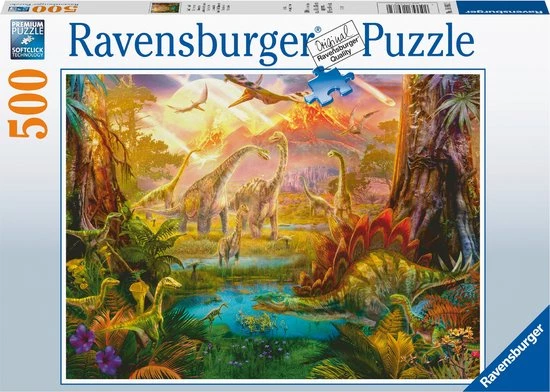 Ravensburger Puzzel Land Van De Dinosauriers - Legpuzzel - 500 Stukjes 1 Ravensburger Puzzel Land Van De Dinosauriers - Legpuzzel - 500 Stukjes