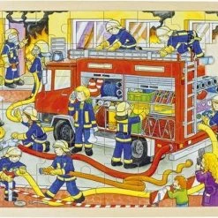 Goki Houten Legpuzzel - Brandweer, 48st. -Goedkope puzzels winkel 550x394 1