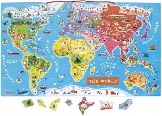 Janod Puzzel - Magnetic World - Engels 10 Janod Puzzel - Magnetic World - Engels - Afbeelding 10