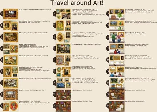 Grafika - Reis Rond De Kunst (kunst Puzzel, 54.000 Stukjes, 864 X 204 Cm) 2 Grafika - Reis Rond De Kunst (kunst Puzzel, 54.000 Stukjes, 864 X 204 Cm) - Afbeelding 2