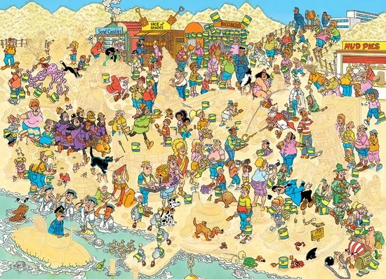 Jan Van Haasteren Zandsculpturen - Legpuzzel 2000 Stukjes 3 Jan Van Haasteren Zandsculpturen - Legpuzzel 2000 Stukjes - Afbeelding 3