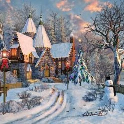 Eurographics Puzzel Christmas Cottage - Dominic Davison - 1000 Stukjes -Goedkope puzzels winkel 550x397 13