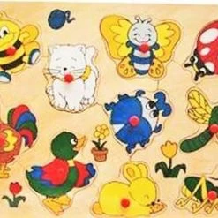 Playwood / Roel Houten Noppen Puzzel Dieren 10 Stuks