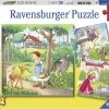 Ravensburger Puzzel Rapunzel, Roodkapje En De Kikkerprins - 3x49 Stukjes - Kinderpuzzel