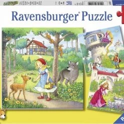 Ravensburger Puzzel Rapunzel, Roodkapje En De Kikkerprins - 3x49 Stukjes - Kinderpuzzel
