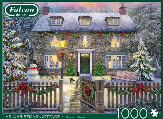 Jumbo Falcon Puzzel The Christmas Cottage - Legpuzzel - 1000 Stukjes 7 Jumbo Falcon Puzzel The Christmas Cottage - Legpuzzel - 1000 Stukjes - Afbeelding 7