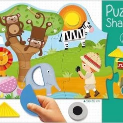 Goula Vormenpuzzel Safari Hout - 13 Stukjes -Goedkope puzzels winkel 550x402 8