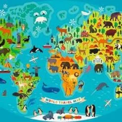 Ravensburger Puzzel Dieren Wereldkaart - Legpuzzel - 150XXL Stukjes -Goedkope puzzels winkel 550x403 3
