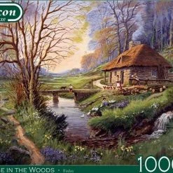 Falcon Puzzel Cottage In The Woods - Legpuzzel - 1000 Stukjes -Goedkope puzzels winkel 550x404 13