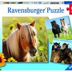 Ravensburger Puzzel Schattige Pony's - 3x49 Stukjes - Kinderpuzzel -Goedkope puzzels winkel 550x404 4